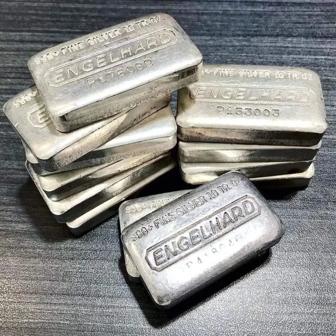 10oz Engelhard silver bars