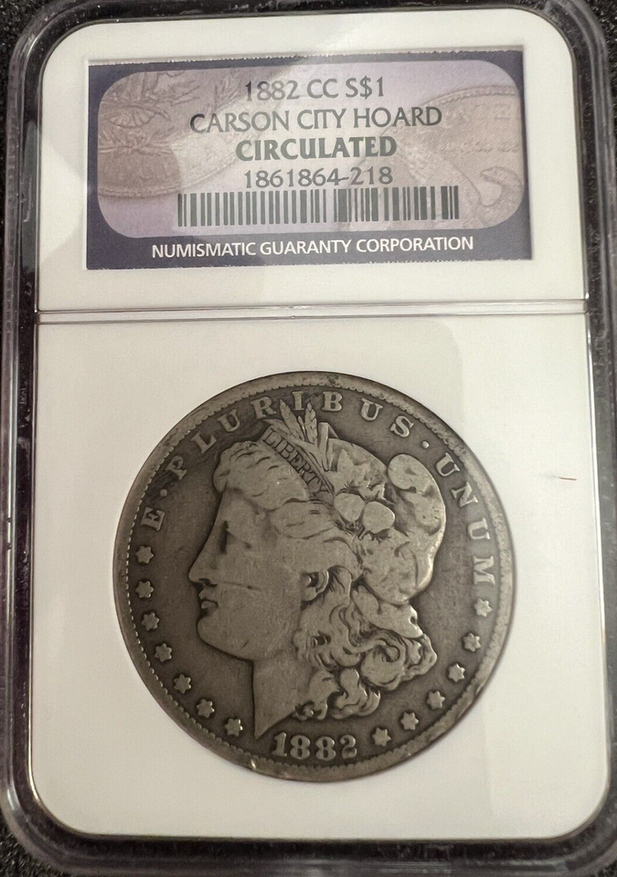 Circ 1882-CC Morgan Silver Dollar Carson City Hoard NGC