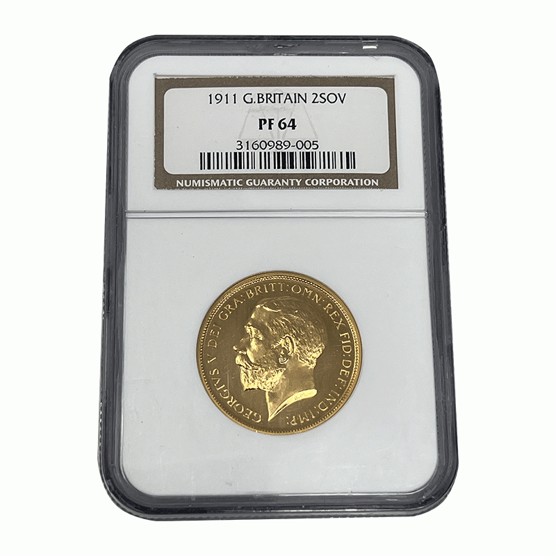 1911 Gold Proof Two Pound Coin | NGC PF64